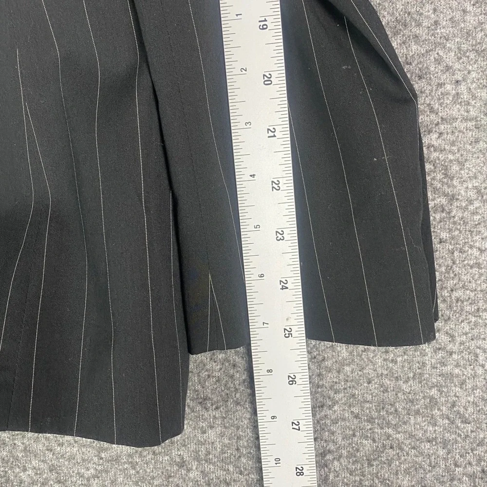 7 Diamonds Mens Blazer S Black Pinstripe‎ Clapton Pink Lining Contrast Stitch
